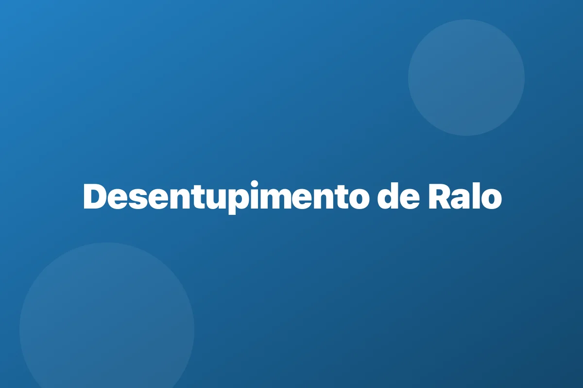 Desentupimento de ralo em Dourados – escoamento garantido