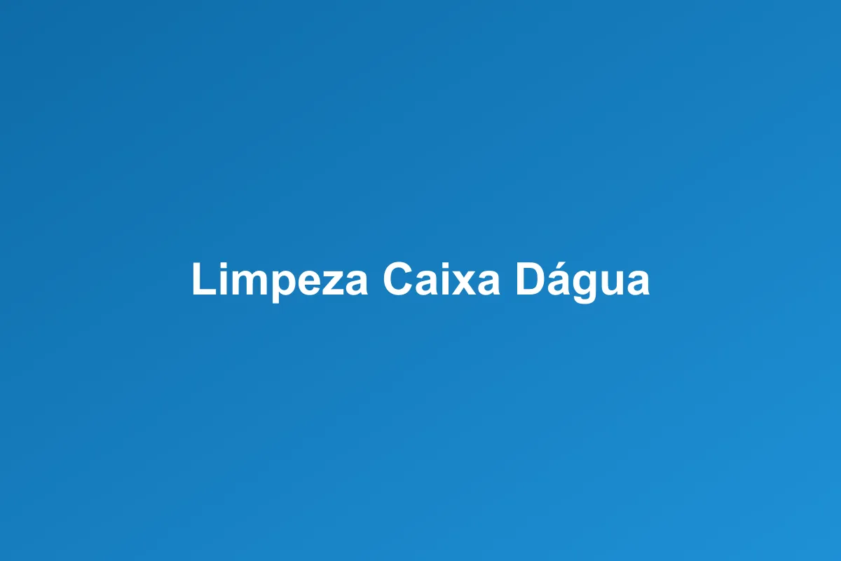 Limpeza de caixa d'água em Dourados